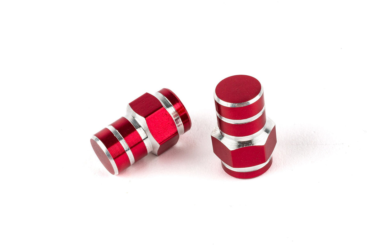 Valve Caps STR8 Hexagon red