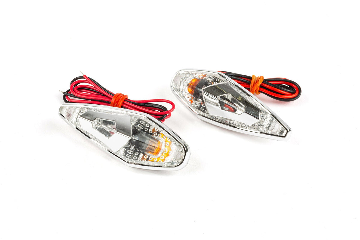 Glue-On Indicators STR8 drop-shaped Wing chrome