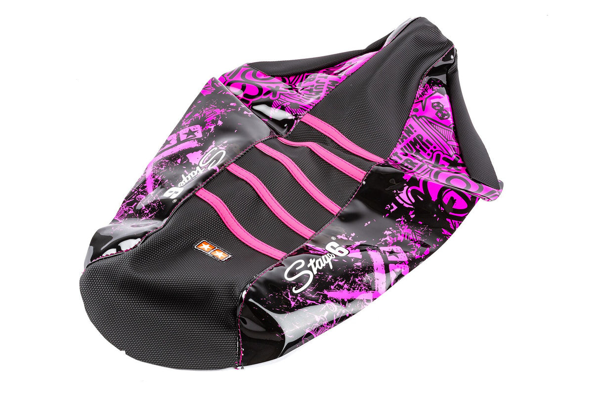 Seat Cover Yamaha DT Stage6 Full Covering pink / black