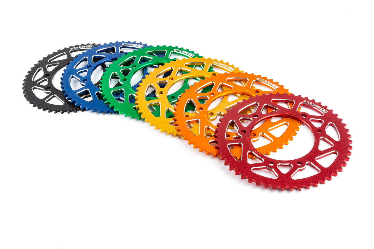Rear Sprocket 53T - 420 Stage6 alu CNC black Derbi DRD Pro