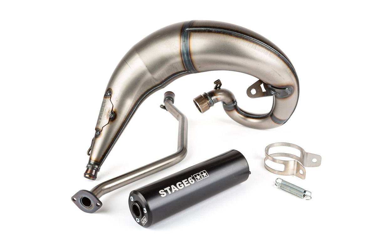 Exhaust Stage6 Streetrace high mount CNCblack Rieju MRT