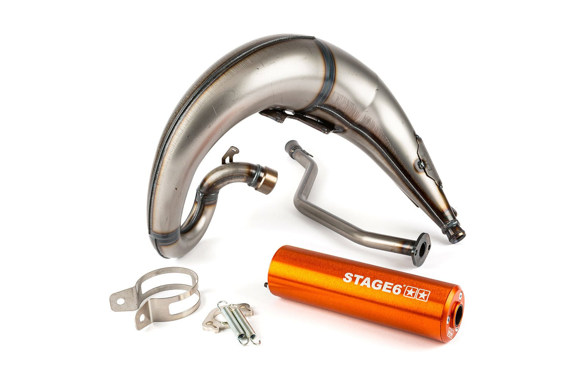 Exhaust Stage6 Streetrace high mount CNC orange Yamaha DT50