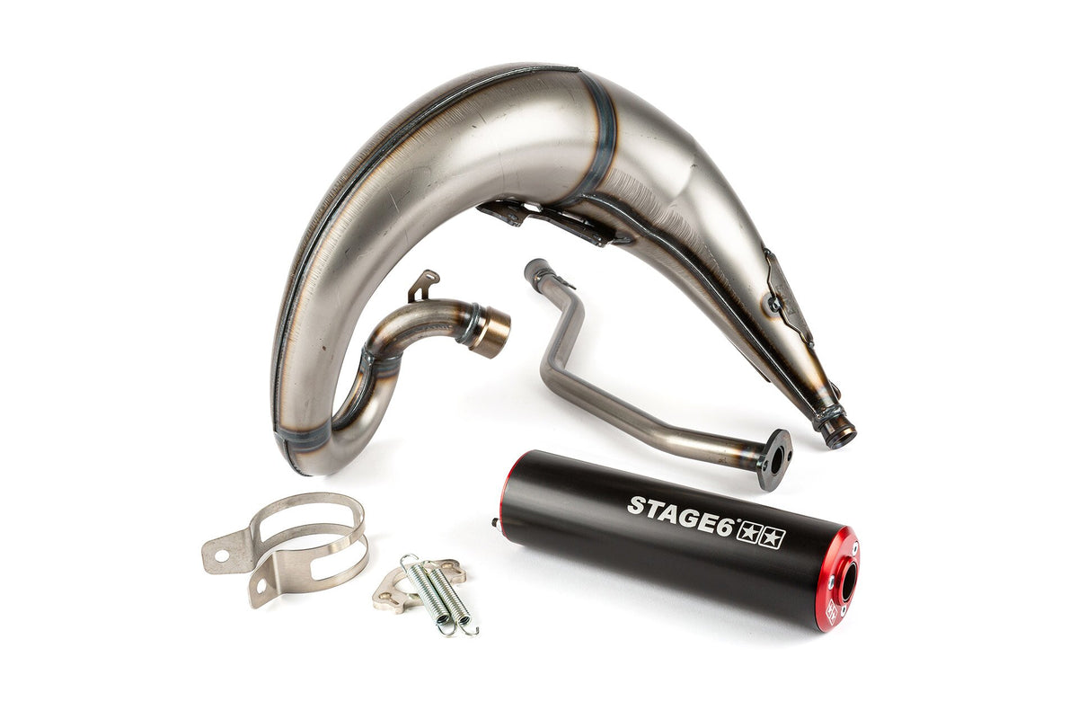 Exhaust Stage6 Streetrace high mount CNC red / black Yamaha DT50