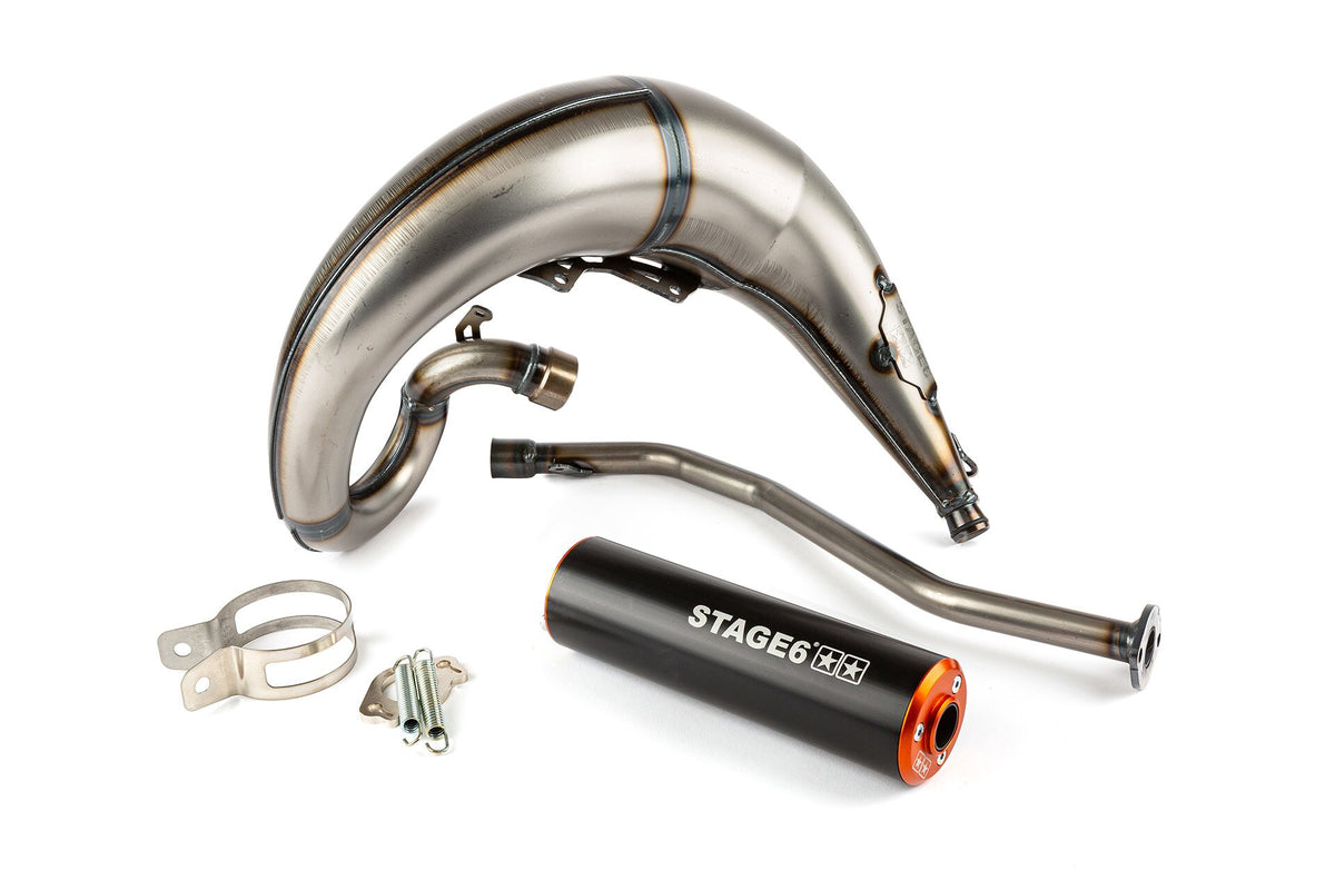 Exhaust Stage6 Streetrace high mount left CNC orange / black Beta RR -2012