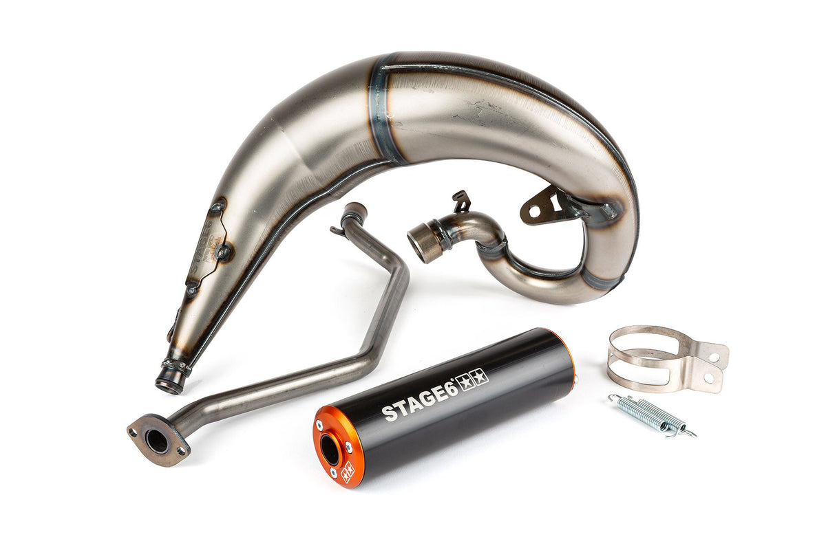 Exhaust Stage6 Streetrace high mount CNC orange / black Sherco SE / SM