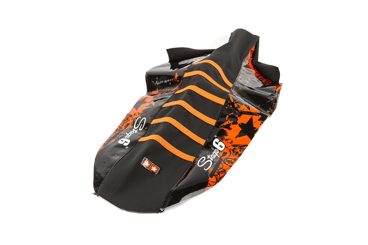Seat Cover Yamaha DT Stage6 Full Covering orange / black