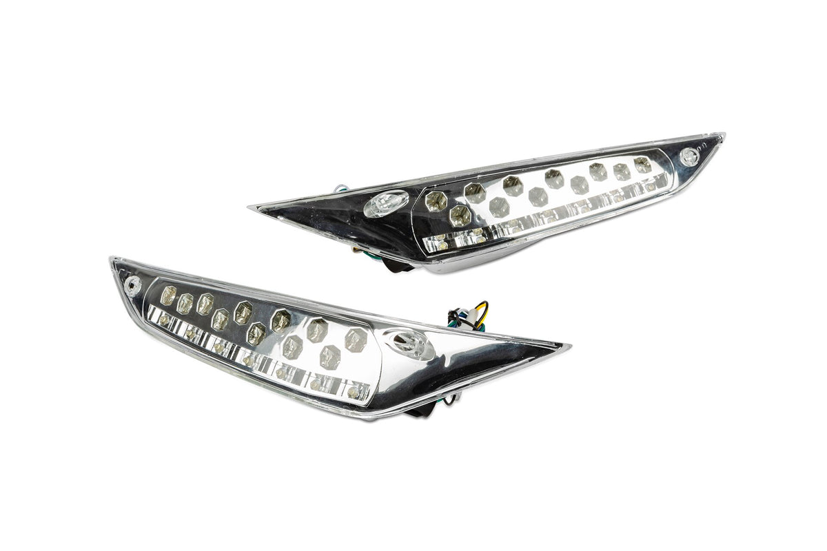 LED Indicators front STR8 Piaggio Zip from 2000 chrome