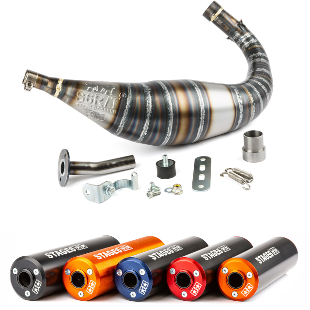 Stage6 R/T Udstødningssystem 90-100cc til Minarelli AM6 Motor